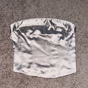 Elegant Silver Women's Strapless Top